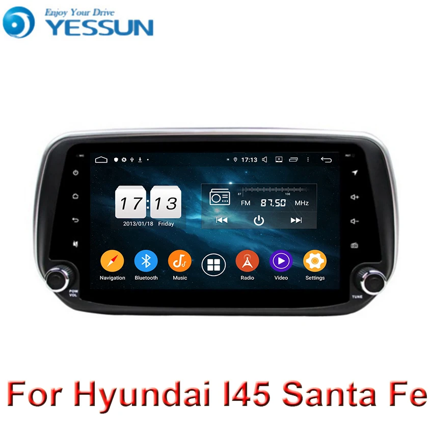9 "Android 0 Octa core Автомобильный мультимедийный плеер радио для Hyundai IX45 Santa Fe santafe 2018