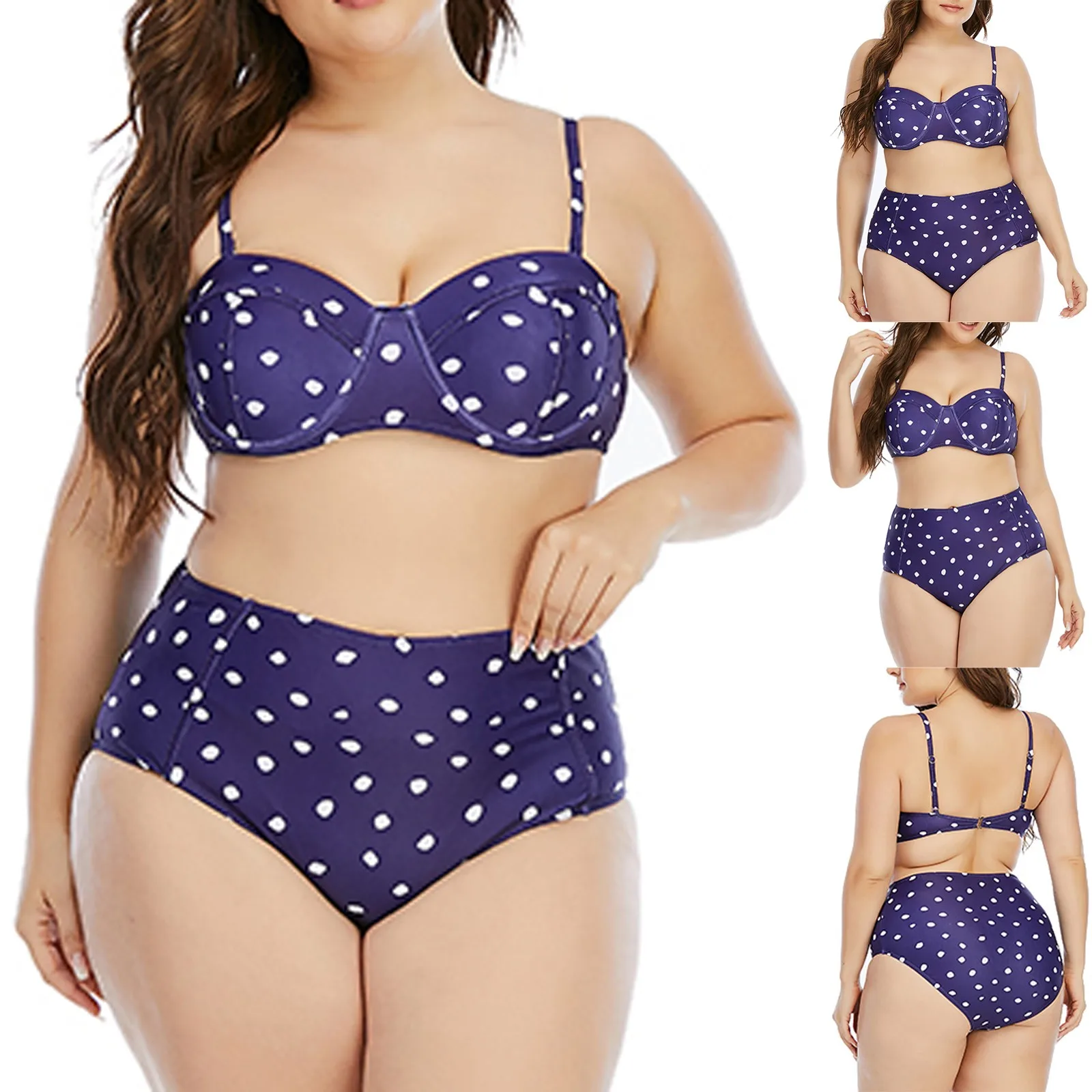 Brazilian Bikini Panty Women's Fashion Solid Color Polka Dot One-piece Sling Large Size Swimwear bikinis top bathing suit#G
Brazilian Bikini Panty Women's Fashion Solid Color Polka Dot One-piece Sling Large Size Swimwear bikinis top bathing suit#G