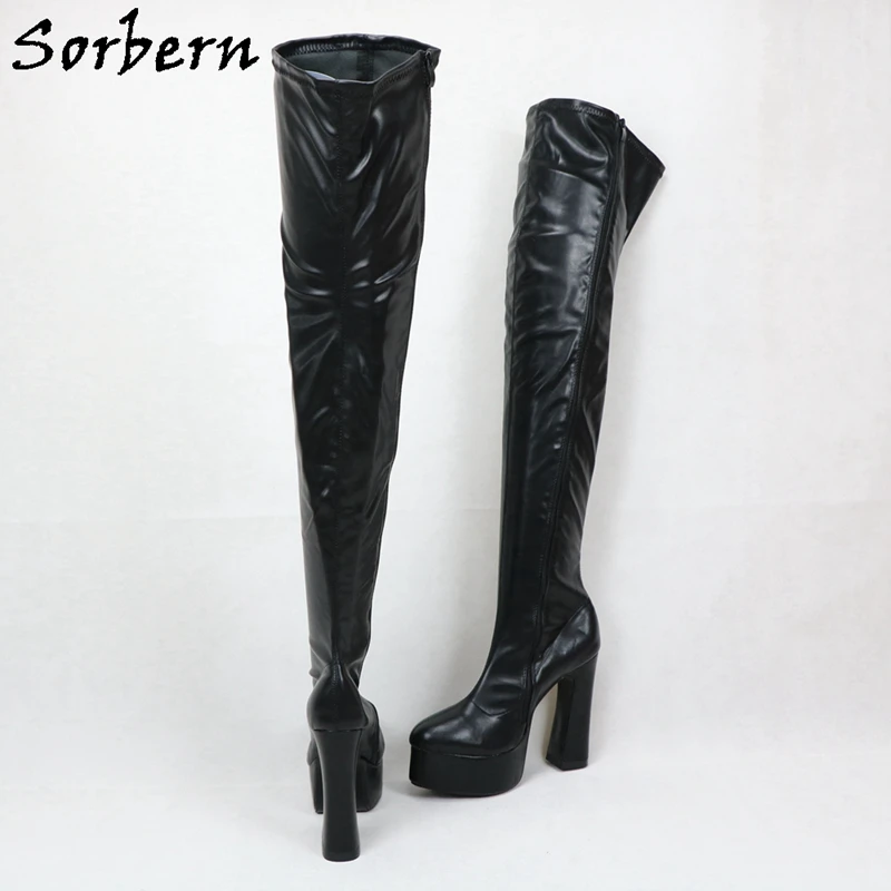 Sorbern Mid Thigh High Fashion Boots Women Shoes High Heel Over The Knee Boots Black Long Block Heeled Platform Shoes Female
Sorbern Mid Thigh High Fashion Boots Women Shoes High Heel Over The Knee Boots Black Long Block Heeled Platform Shoes Female