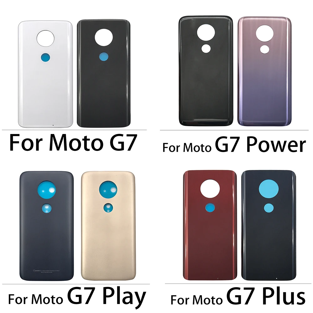 

Задняя крышка батарейного отсека для Moto G7 Power G7 Plus G8 Play G8 Plus G10, корпус батарейного отсека с клейкой наклейкой