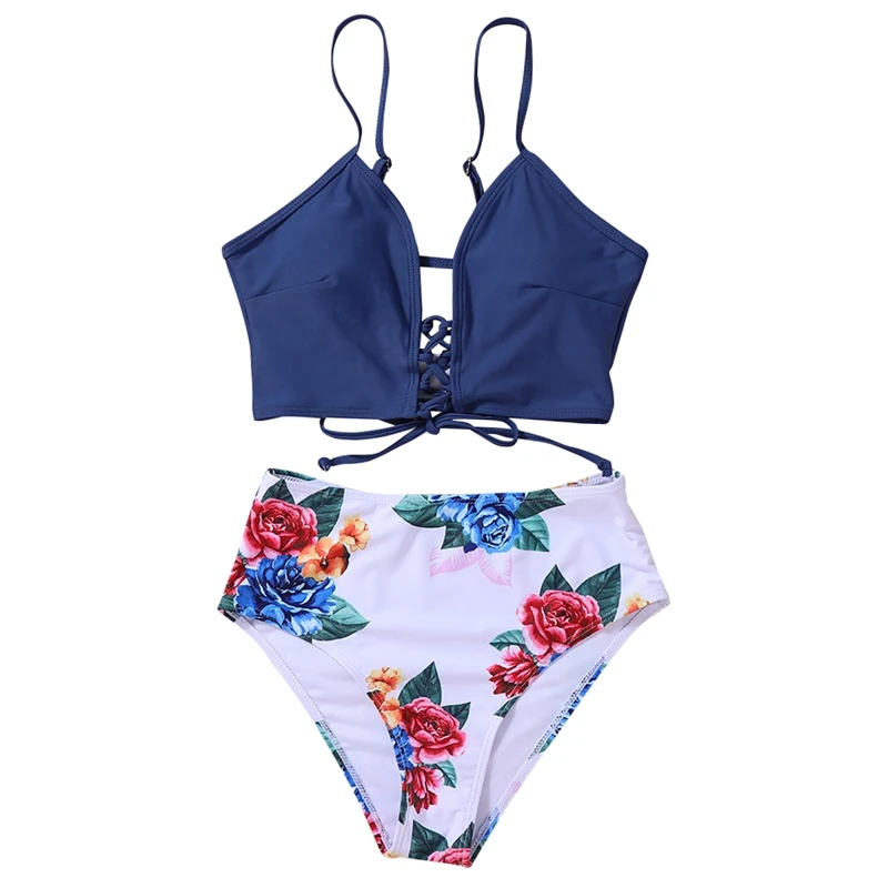 2pcs/set Summer Women Sexy Bikini Romantic Flower Print Bandage Hollow Swimsuit Beachwear Swimwear Brazilian Bathing Suit
2pcs/set Summer Women Sexy Bikini Romantic Flower Print Bandage Hollow Swimsuit Beachwear Swimwear Brazilian Bathing Suit