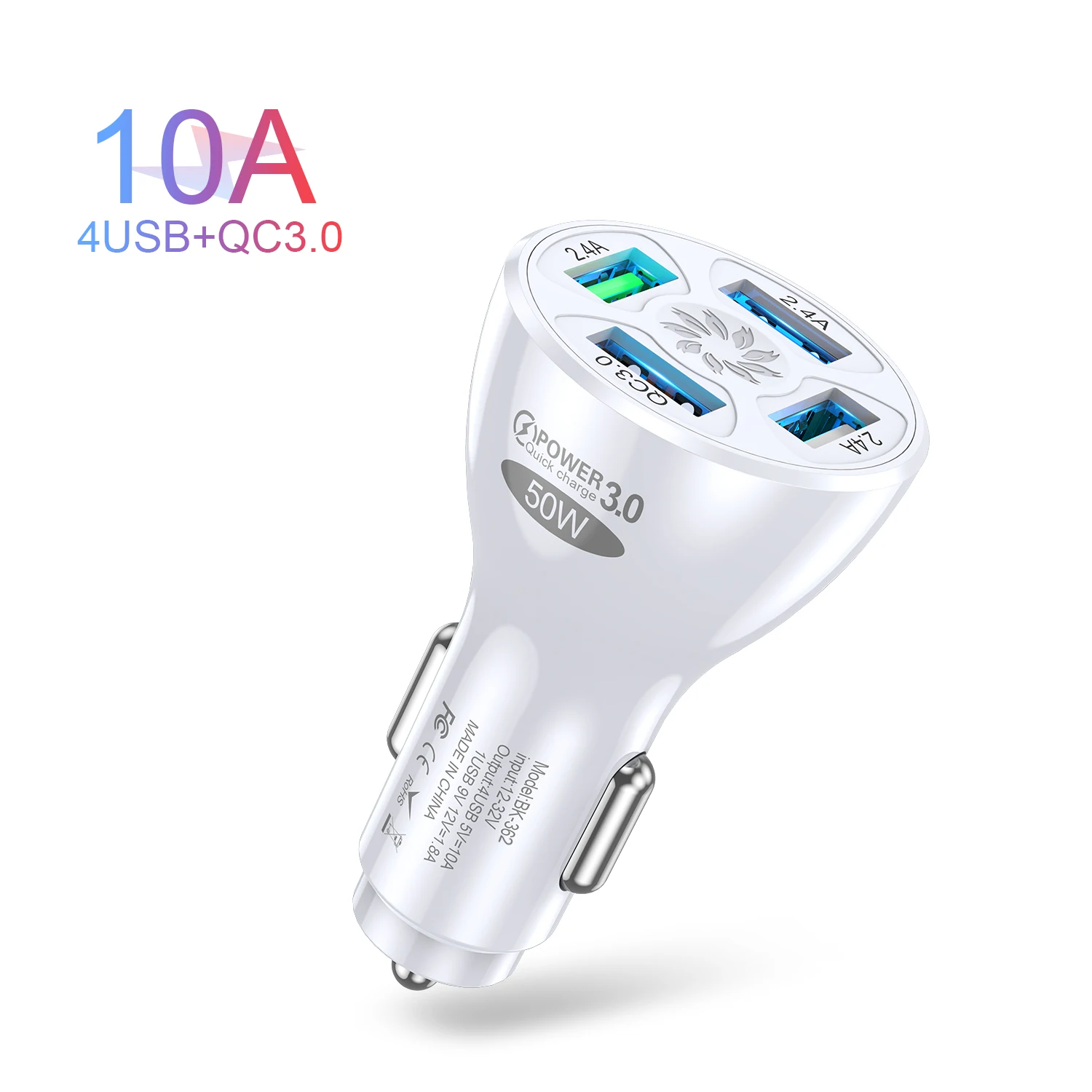 4 Ports USB Car Charge 50W Quick 10A Mini Fast Charging Mobile Phone Charger Adapter in Car For iPhone 11 Xiaomi Huawei Samsung
4 Ports USB Car Charge 50W Quick 10A Mini Fast Charging Mobile Phone Charger Adapter in Car For iPhone 11 Xiaomi Huawei Samsung