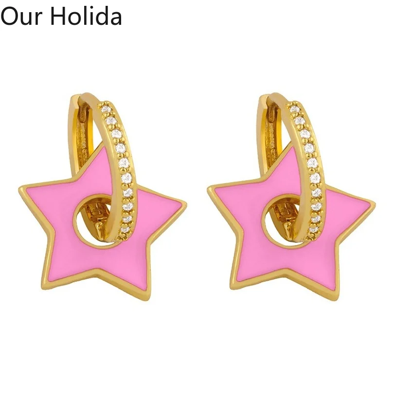 Original Design Luxury Jewelry Hip Hop Fashion Earrings Five-pointed Star Drop Oil Star Earrings for Women wholesale
Original Design Luxury Jewelry Hip Hop Fashion Earrings Five-pointed Star Drop Oil Star Earrings for Women wholesale