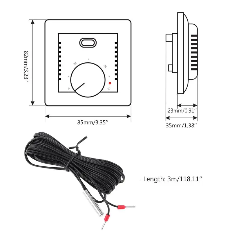Floor Electric Heating Room Thermostat 16A AC220~230V Temperature Controller 86
Floor Electric Heating Room Thermostat 16A AC220~230V Temperature Controller 86
