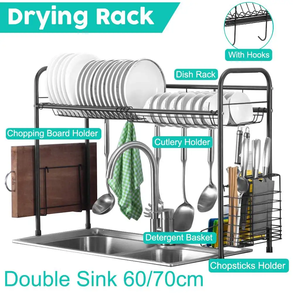 Drain Rack 304 Stainless Steel Kitchen Sink Drying Rack Storage Rack Fruit Basket Dish Cup Chopsticks Knife Fork Spoon Holder
Drain Rack 304 Stainless Steel Kitchen Sink Drying Rack Storage Rack Fruit Basket Dish Cup Chopsticks Knife Fork Spoon Holder