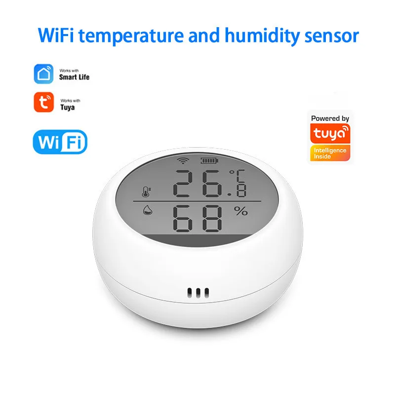 Tuya WIFI Temperature And Humidity Sensor Indoor Hygrometer Thermometer With LCD Display Remote Moniter Support Alexa Google
Tuya WIFI Temperature And Humidity Sensor Indoor Hygrometer Thermometer With LCD Display Remote Moniter Support Alexa Google