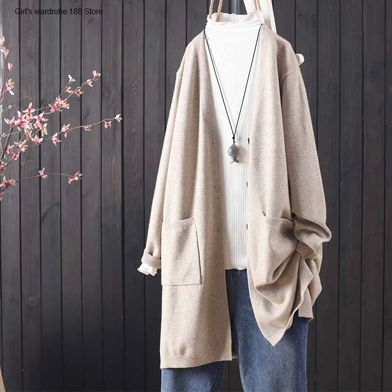 autumn and winter new products loose medium length button embroidery knitted cardigan women's long sleeve artistic thin
autumn and winter new products loose medium length button embroidery knitted cardigan women's long sleeve artistic thin