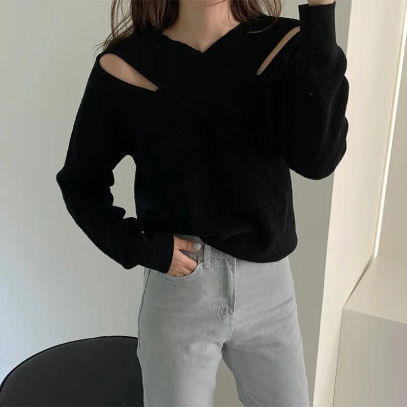 GALCAUR Apricot Sweater For Women V Neck Long Sleeve Crisscross Solid Casual Minimalist Pullover Korean Fashion Clothes 2021 New
GALCAUR Apricot Sweater For Women V Neck Long Sleeve Crisscross Solid Casual Minimalist Pullover Korean Fashion Clothes 2021 New