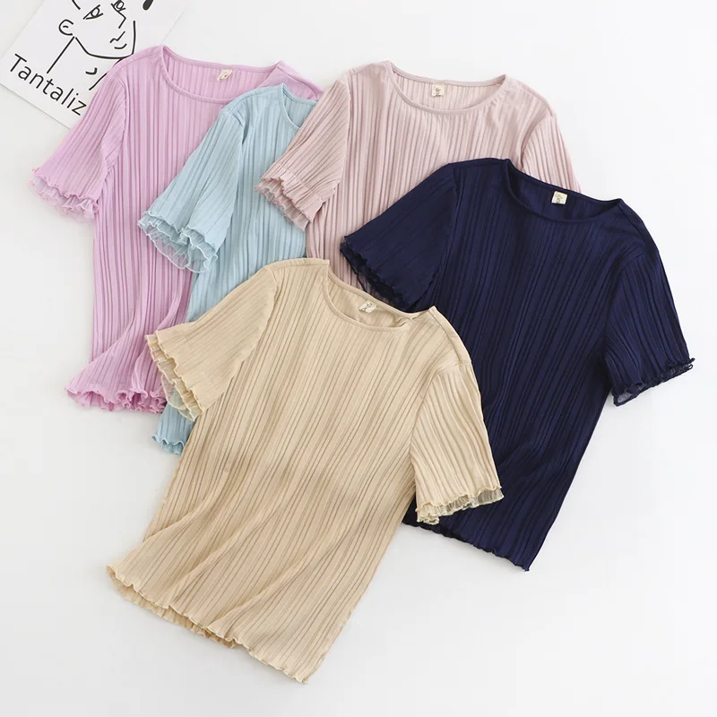 Summer T-Shirt Women Clothes Tees 2021 Casual Plus Size Tops Short Sleeve Fold Cold Feeling Camiseta Mujer K74-2108
Summer T-Shirt Women Clothes Tees 2021 Casual Plus Size Tops Short Sleeve Fold Cold Feeling Camiseta Mujer K74-2108