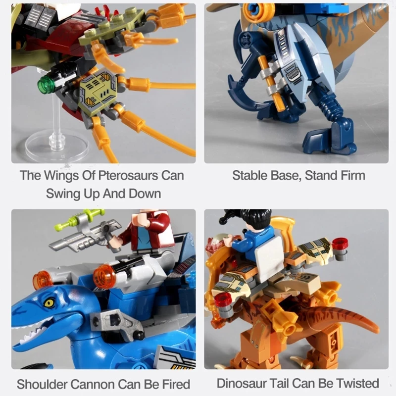 4Pcs/Set Raptor Blue Baryonyx Pterosauria Pachycephalosaurus Building Blocks Jurassic Dinosaur World Bricks Toys For Children
4Pcs/Set Raptor Blue Baryonyx Pterosauria Pachycephalosaurus Building Blocks Jurassic Dinosaur World Bricks Toys For Children