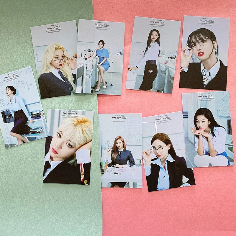 9pcs/set Kpop TWICE Photocard New Album《Formula of Love O+T=3》Photo cards for Fans Gift
9pcs/set Kpop TWICE Photocard New Album《Formula of Love O+T=3》Photo cards for Fans Gift