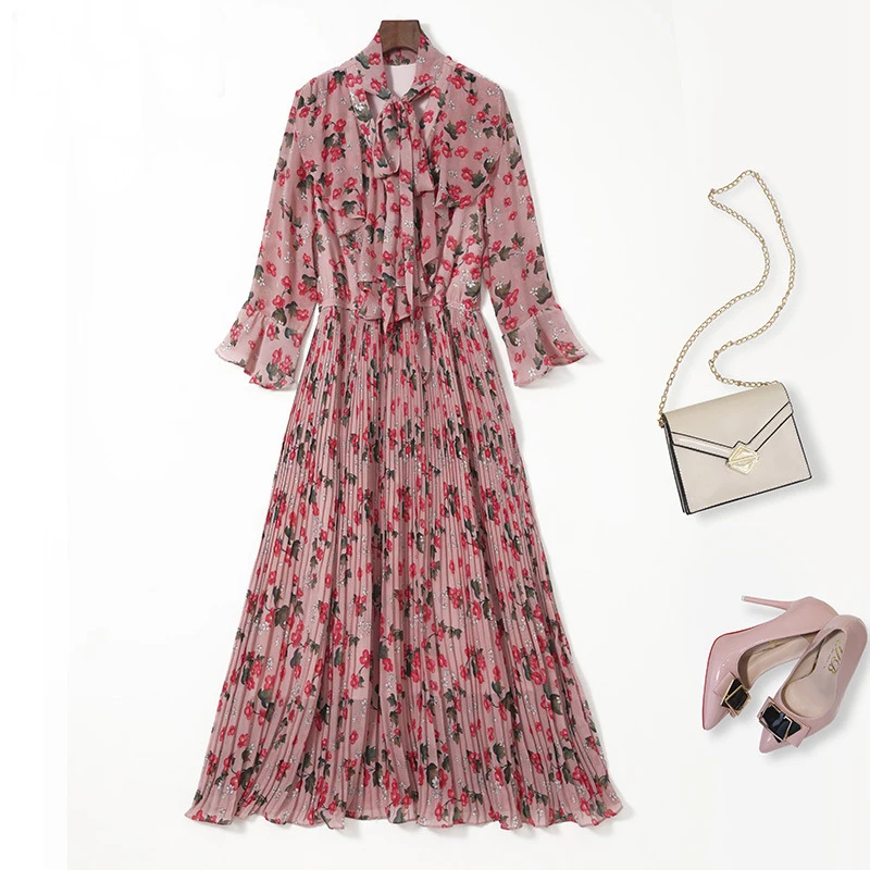 4XL 5XL 2020 summer women bow collar long chiffon plus size pleated dress ruffles three quarter sleeve floral print JC116
4XL 5XL 2020 summer women bow collar long chiffon plus size pleated dress ruffles three quarter sleeve floral print JC116