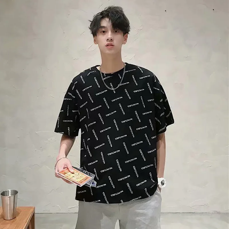 ins tide brand full letter printing round neck short-sleeved t-shirt male loose half sleeves
ins tide brand full letter printing round neck short-sleeved t-shirt male loose half sleeves