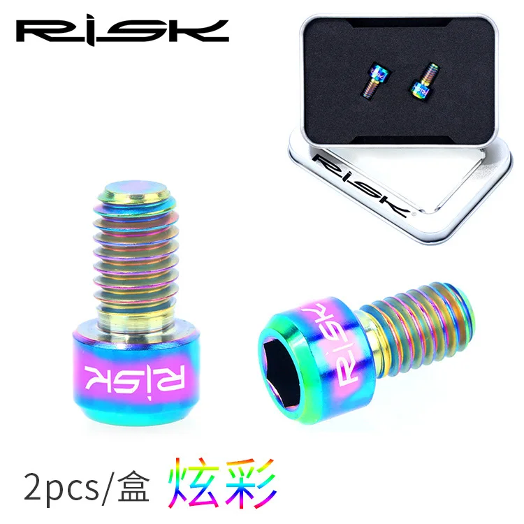 RISK Titanium screw for MTB/Road Bicycle C brake/V brake Line Pressing Screw 2pcs/box M6*10
RISK Titanium screw for MTB/Road Bicycle C brake/V brake Line Pressing Screw 2pcs/box M6*10