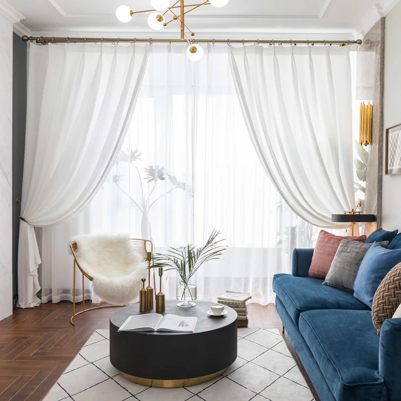 Curtain for living dining room bedroom New seersucker transparent thick white gauze Nordic light luxury striped window screen
Curtain for living dining room bedroom New seersucker transparent thick white gauze Nordic light luxury striped window screen