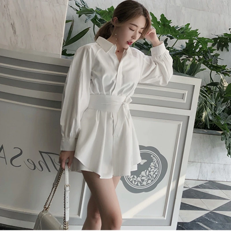 Fashion Women White Long Shirts Two Piece Shorts Sets Lantern Sleeve Blouse + Wide Leg Pants Suits Office Ladies Clothing Sets
Fashion Women White Long Shirts Two Piece Shorts Sets Lantern Sleeve Blouse + Wide Leg Pants Suits Office Ladies Clothing Sets