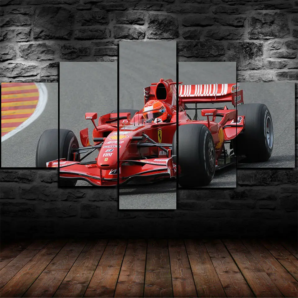 5 Pieces Wall Art Canvas F1 Ferrari Formula Car Racing Poster Print Living Room Home Decor Picture Painting Bedroom Framework
5 Pieces Wall Art Canvas F1 Ferrari Formula Car Racing Poster Print Living Room Home Decor Picture Painting Bedroom Framework