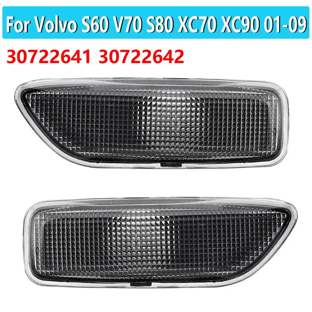 1Pair For Volvo S60 V70 S80 XC70 XC90 2001-2009 Turn signal light for Front Side Marker Light Lamp 30722641 30722642 No Bulbs
1Pair For Volvo S60 V70 S80 XC70 XC90 2001-2009 Turn signal light for Front Side Marker Light Lamp 30722641 30722642 No Bulbs