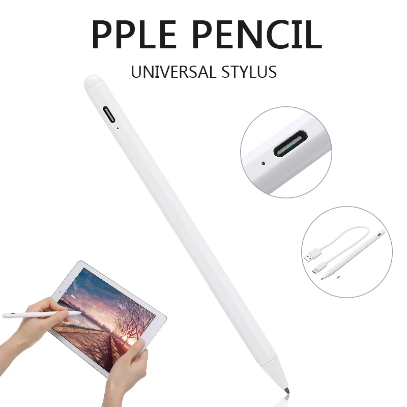 Universal Replacement Active Stylus Pencil Black White Tablet Pen For 2018 iPad 6th Gen iPad Pro 11/12.9 Inch Air 3rd Gen
Universal Replacement Active Stylus Pencil Black White Tablet Pen For 2018 iPad 6th Gen iPad Pro 11/12.9 Inch Air 3rd Gen
