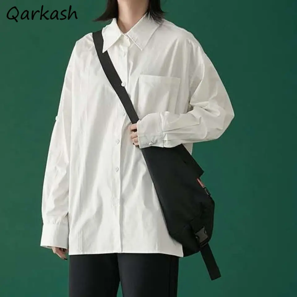 Женские повседневные весенние шикарные рубашки большого размера, Женская свободная популярная однотонная универсальная однобортная руба...
Женские повседневные весенние шикарные рубашки большого размера, Женская свободная популярная однотонная универсальная однобортная руба...