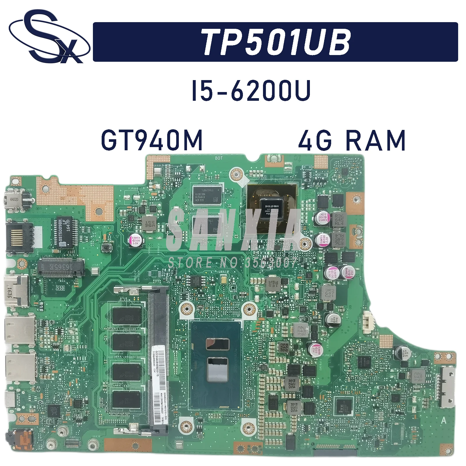 KEFU TP501UB is suitable for ASUS VivoBook Flip TP501UB TP501UQ TP501UA laptop motherboard with 4G-RAM I5-6200U GT940M 100% test
KEFU TP501UB is suitable for ASUS VivoBook Flip TP501UB TP501UQ TP501UA laptop motherboard with 4G-RAM I5-6200U GT940M 100% test