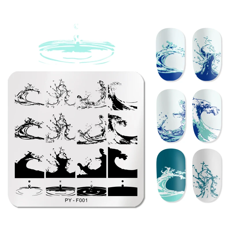 PICT YOU Square Stamping Plates Stainless Steel Overprint Wave Series Nail Image Stamp Stencils Nail Art Accessories Tool F001
PICT YOU Square Stamping Plates Stainless Steel Overprint Wave Series Nail Image Stamp Stencils Nail Art Accessories Tool F001