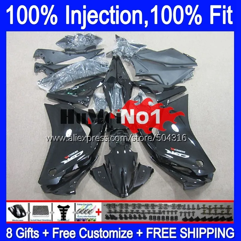 OEM Injection For HONDA CBR250R MC41 11 12 2013 2014 2015 127MC.1 CBR250 CBR 250R 250 R 2011 2012 13 14 15 Fairing glossy black
OEM Injection For HONDA CBR250R MC41 11 12 2013 2014 2015 127MC.1 CBR250 CBR 250R 250 R 2011 2012 13 14 15 Fairing glossy black