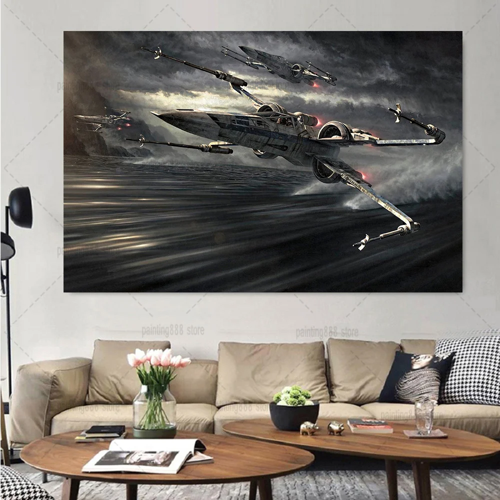 Disney Star Wars Movie Spaceship Robot Canvas Print Painting Wall Art Poster Pictures for Kids Bedroom Living Room Home Decor
Disney Star Wars Movie Spaceship Robot Canvas Print Painting Wall Art Poster Pictures for Kids Bedroom Living Room Home Decor