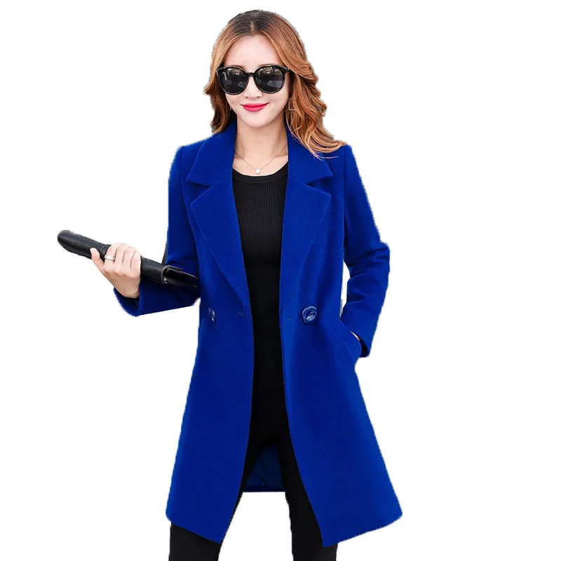 Fashion Blended Woolen Coat New 2020 Spring Autumn Coats Mid-length Suit Collar Large Size 4XL Solid Color Wool Jacket Outwear
Fashion Blended Woolen Coat New 2020 Spring Autumn Coats Mid-length Suit Collar Large Size 4XL Solid Color Wool Jacket Outwear
