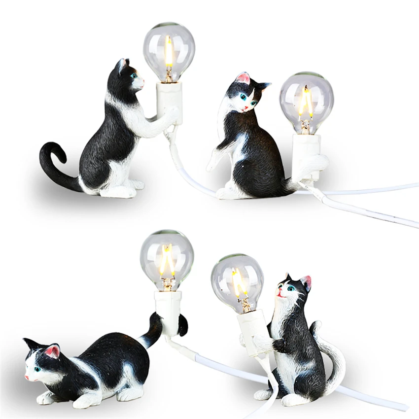 Cute Black Cat Mini Table Lamps Nordic Living Room Bedroom Clothing Store Decor Animal Lamp Children's Room Creative Table Light
Cute Black Cat Mini Table Lamps Nordic Living Room Bedroom Clothing Store Decor Animal Lamp Children's Room Creative Table Light
