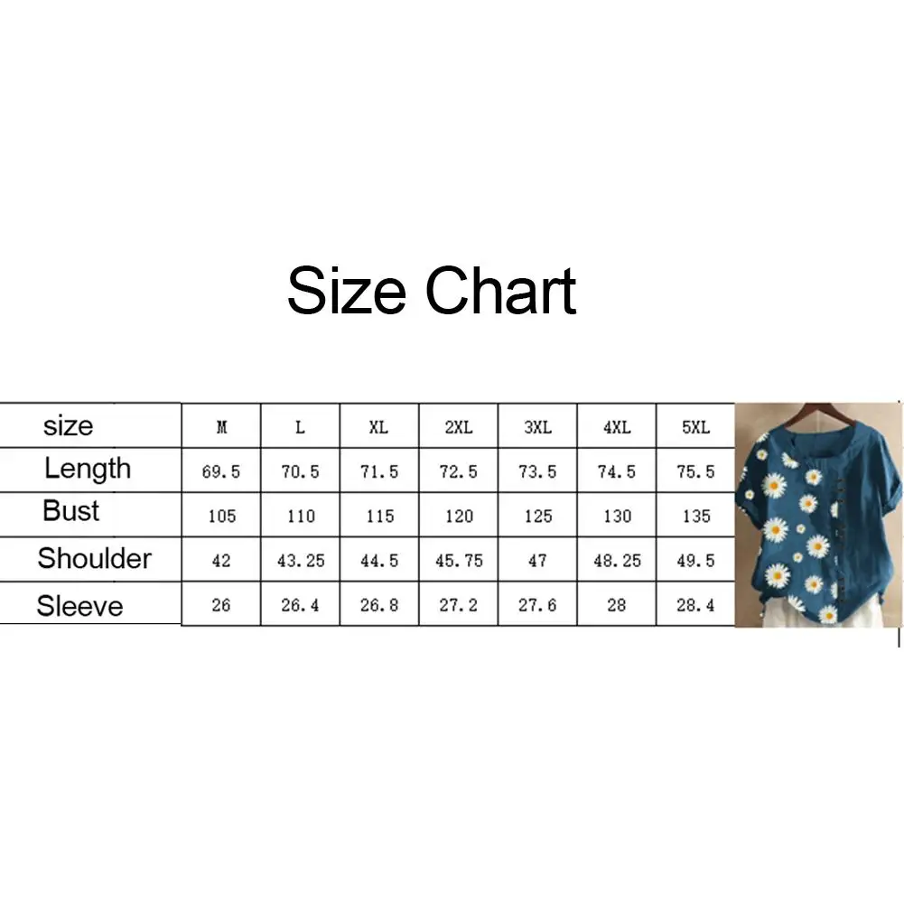 Women Blouse Top O Neck Short Sleeve Marguerite Print Buttons Decor T-shirt Women's Clothing 2021
Women Blouse Top O Neck Short Sleeve Marguerite Print Buttons Decor T-shirt Women's Clothing 2021