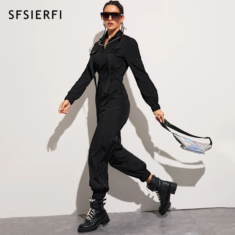 Женский комбинезон с длинным рукавом, на молнии
Женский комбинезон с длинным рукавом, на молнии