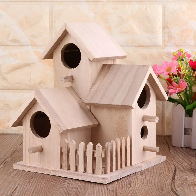 Creative Wooden Bird House Breeding Cage Box Feeding Nest Garden Backyard Balcony Pendant Simulation Fence Birdhouse Home Decora
Creative Wooden Bird House Breeding Cage Box Feeding Nest Garden Backyard Balcony Pendant Simulation Fence Birdhouse Home Decora