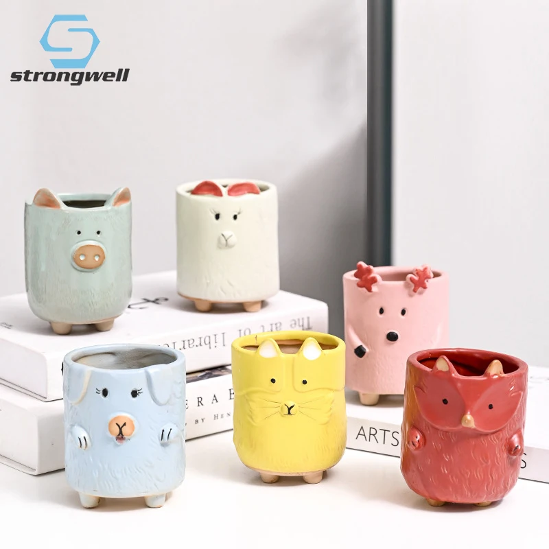 Strongwell Ceramic MIni Flower Pot Personality Cartoon Animal Plater Fairy Garden Decoration Accessories Home Office Decoration
Strongwell Ceramic MIni Flower Pot Personality Cartoon Animal Plater Fairy Garden Decoration Accessories Home Office Decoration