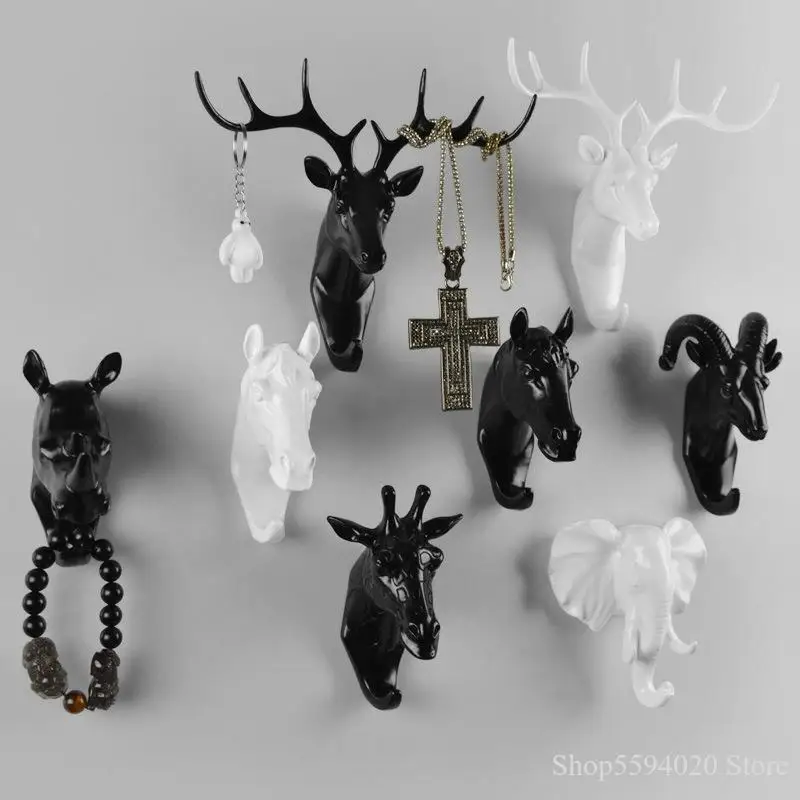 Scandinavian Creative Decoration Animal Head Door Back Hanging Clothes Hook Wall Trial Room Key Wall Hanging Deer Head Hook
Scandinavian Creative Decoration Animal Head Door Back Hanging Clothes Hook Wall Trial Room Key Wall Hanging Deer Head Hook