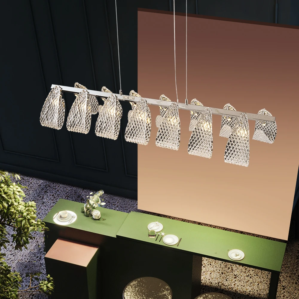 Modern Glass Chandelier For Dining Room Led Home Decor Hanging Lamp Creative Design Kitchen Island Indoor Lighting Silver Lustre
Modern Glass Chandelier For Dining Room Led Home Decor Hanging Lamp Creative Design Kitchen Island Indoor Lighting Silver Lustre