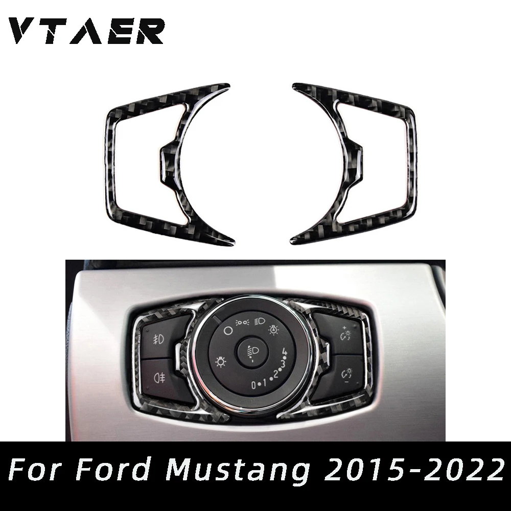 True Carbon Fiber Interior Head Light Switch Button Cover 2pcs Car Styling For Ford Mustang Accessories 2015-2022
True Carbon Fiber Interior Head Light Switch Button Cover 2pcs Car Styling For Ford Mustang Accessories 2015-2022