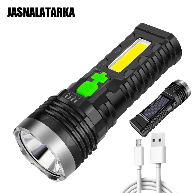LED High Power Flashlight Solar Lamp USB Recharge Super Light Torch Camping Hiking Powerful Flashlights Waterproof Super Bright
LED High Power Flashlight Solar Lamp USB Recharge Super Light Torch Camping Hiking Powerful Flashlights Waterproof Super Bright