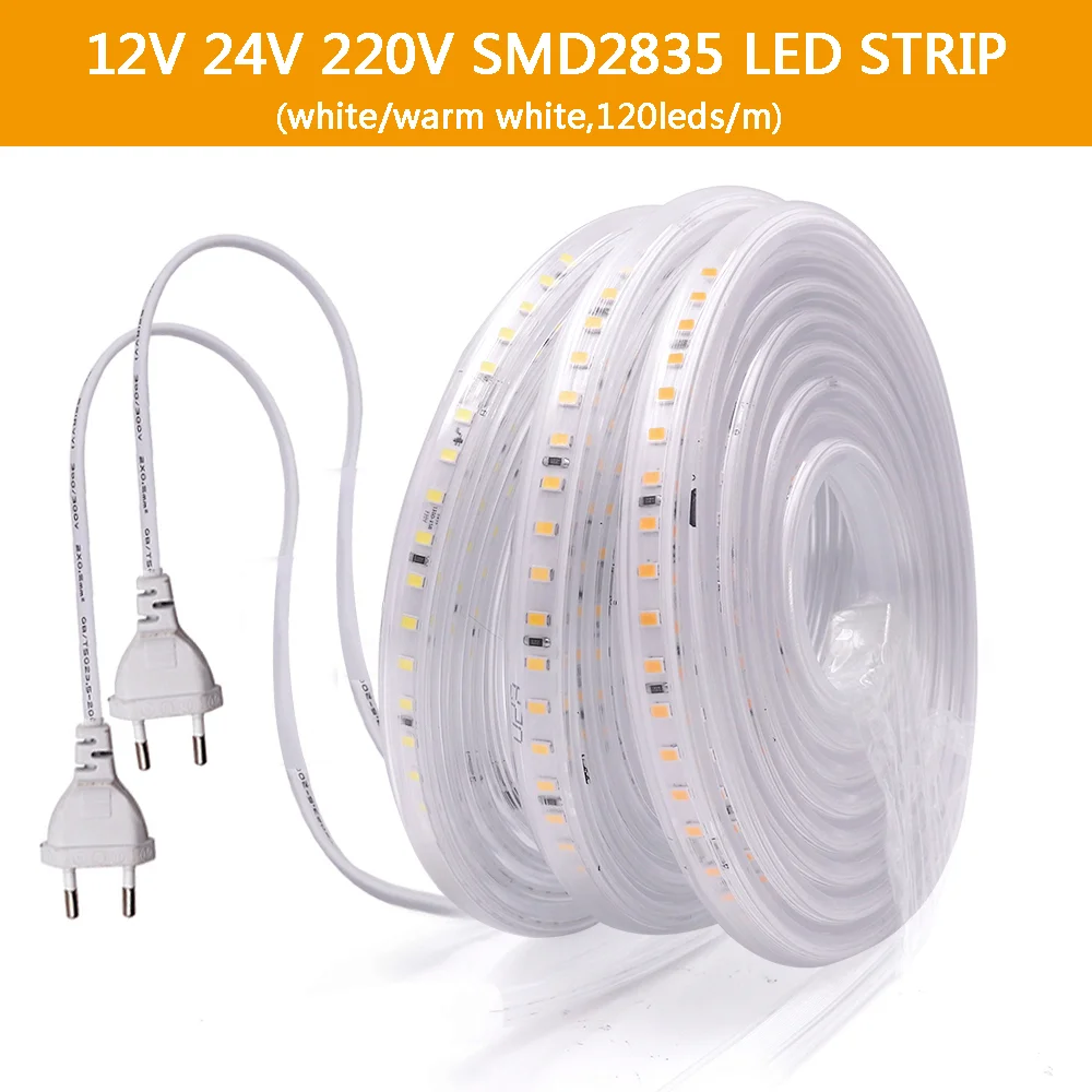 2835 LED Strip Waterproof Led Lamp 12V 24V 220V SMD2835 Flexible Led Light Strips 120LEDs/M Home Outdoor Decor Light Led Ribbon
2835 LED Strip Waterproof Led Lamp 12V 24V 220V SMD2835 Flexible Led Light Strips 120LEDs/M Home Outdoor Decor Light Led Ribbon