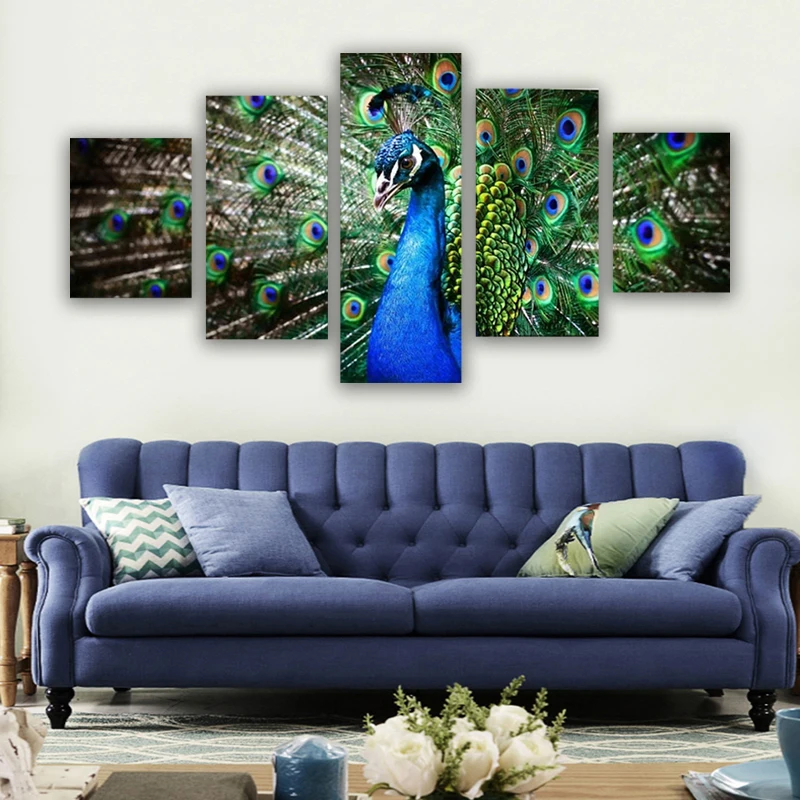 5 Pieces Wall Art Canvas Painting Animal Poster Peacock Flaunting Ltis Tail Modern Decorative Decor Living Room Pictures
5 Pieces Wall Art Canvas Painting Animal Poster Peacock Flaunting Ltis Tail Modern Decorative Decor Living Room Pictures