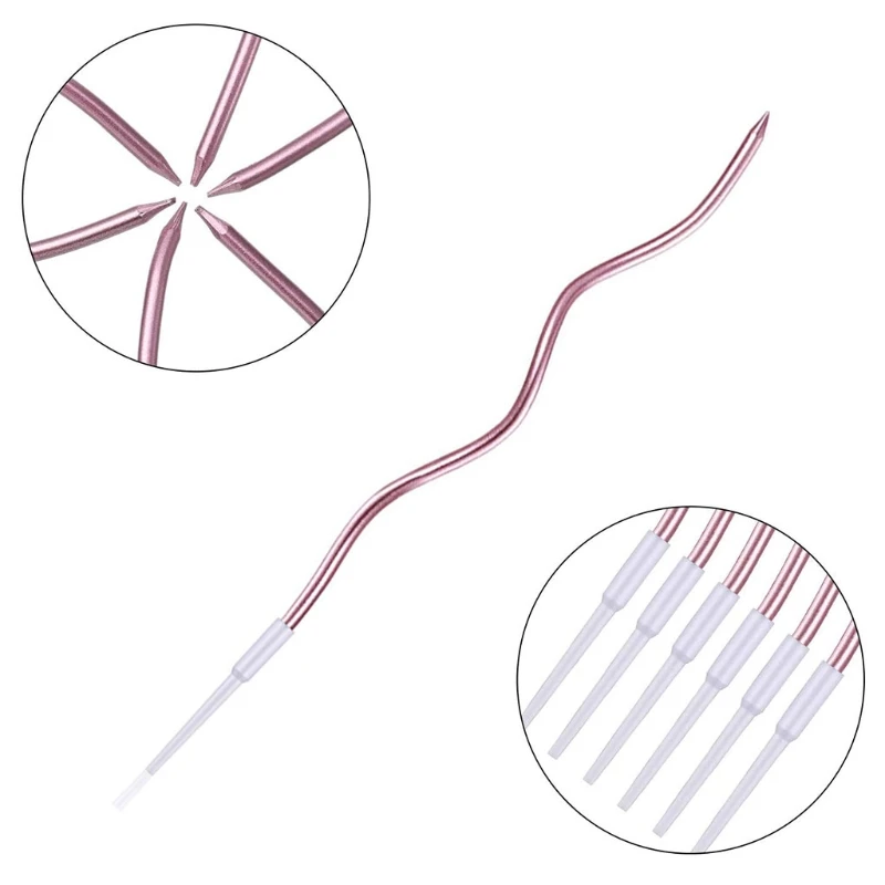 6 шт. извивающиеся свечи на день рождения, металлический красочный торт, капкейк, Длинная тонкая катушка, изогнутая волнистая Свеча для деко... 
6 шт. извивающиеся свечи на день рождения, металлический красочный торт, капкейк, Длинная тонкая катушка, изогнутая волнистая Свеча для деко...