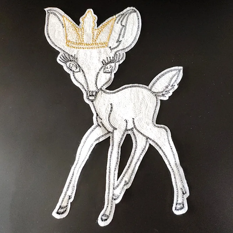 Animal Logo Patch Deer Crown Patches Bulk for Clothing Sequin Accessories Diy Stickers for Clothes Large Badge Free Shipping
Animal Logo Patch Deer Crown Patches Bulk for Clothing Sequin Accessories Diy Stickers for Clothes Large Badge Free Shipping