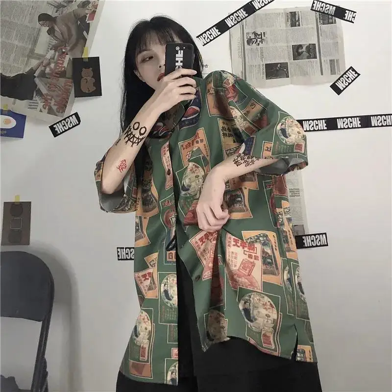 Punk Shirt Girl Funny Summer Loose Couple Shirt Women Cool Gothic Hip Hop Tops Harajuku Clothes Half Sleeve Korean Shirt Girl 
Punk Shirt Girl Funny Summer Loose Couple Shirt Women Cool Gothic Hip Hop Tops Harajuku Clothes Half Sleeve Korean Shirt Girl