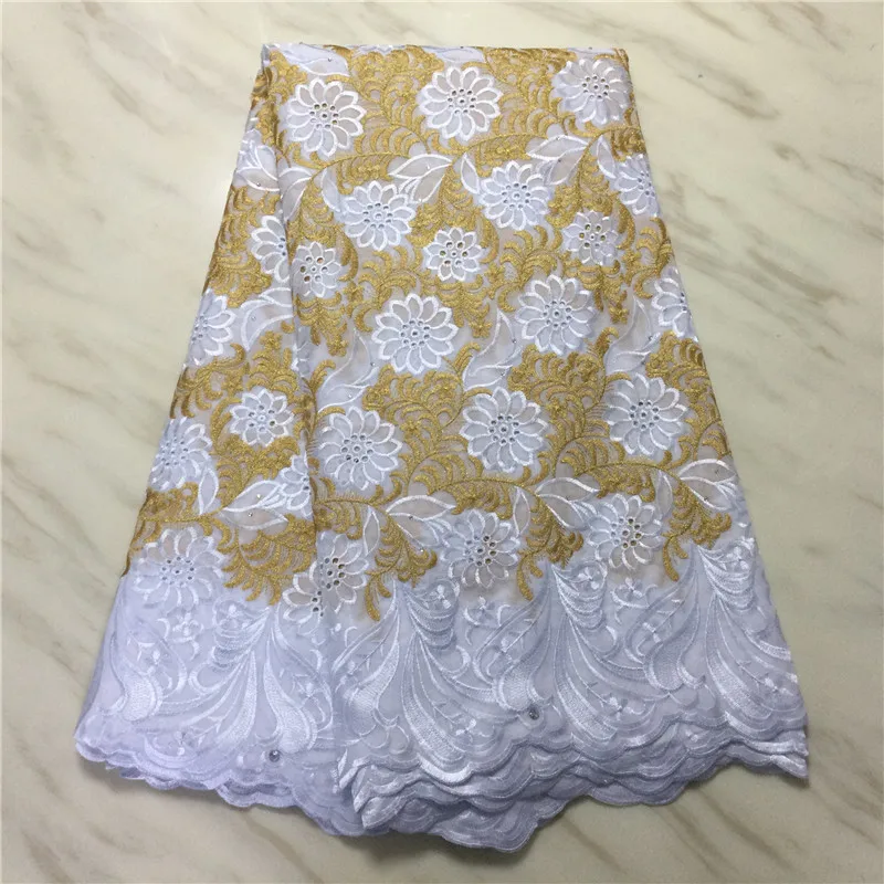 High Quality Embroidery Swiss Water Soluble Lace Fabric With Rhinestones 5 Yards Flowers Brode French Tissu Africain For Dress
High Quality Embroidery Swiss Water Soluble Lace Fabric With Rhinestones 5 Yards Flowers Brode French Tissu Africain For Dress