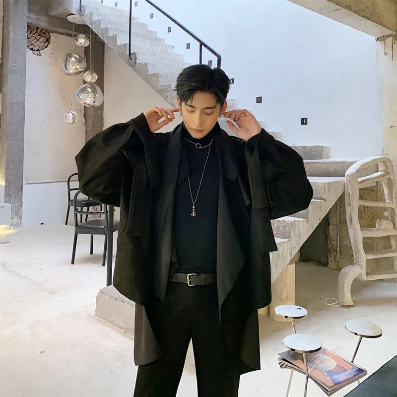Men Fashion Loose Irregular Suede Jacket Coat Male Women Streetwear Hip Hop Punk Casual Outerwear Cardigan Cloak 
Men Fashion Loose Irregular Suede Jacket Coat Male Women Streetwear Hip Hop Punk Casual Outerwear Cardigan Cloak
