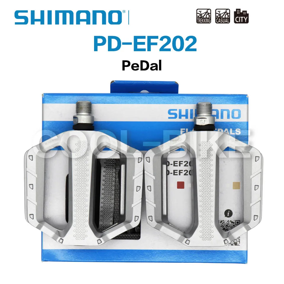 Shimano PD EF202 Pedals The Shimano PD-EF202 are platform pedals for MTB, trekking and city use that have an aluminum body with
Shimano PD EF202 Pedals The Shimano PD-EF202 are platform pedals for MTB, trekking and city use that have an aluminum body with