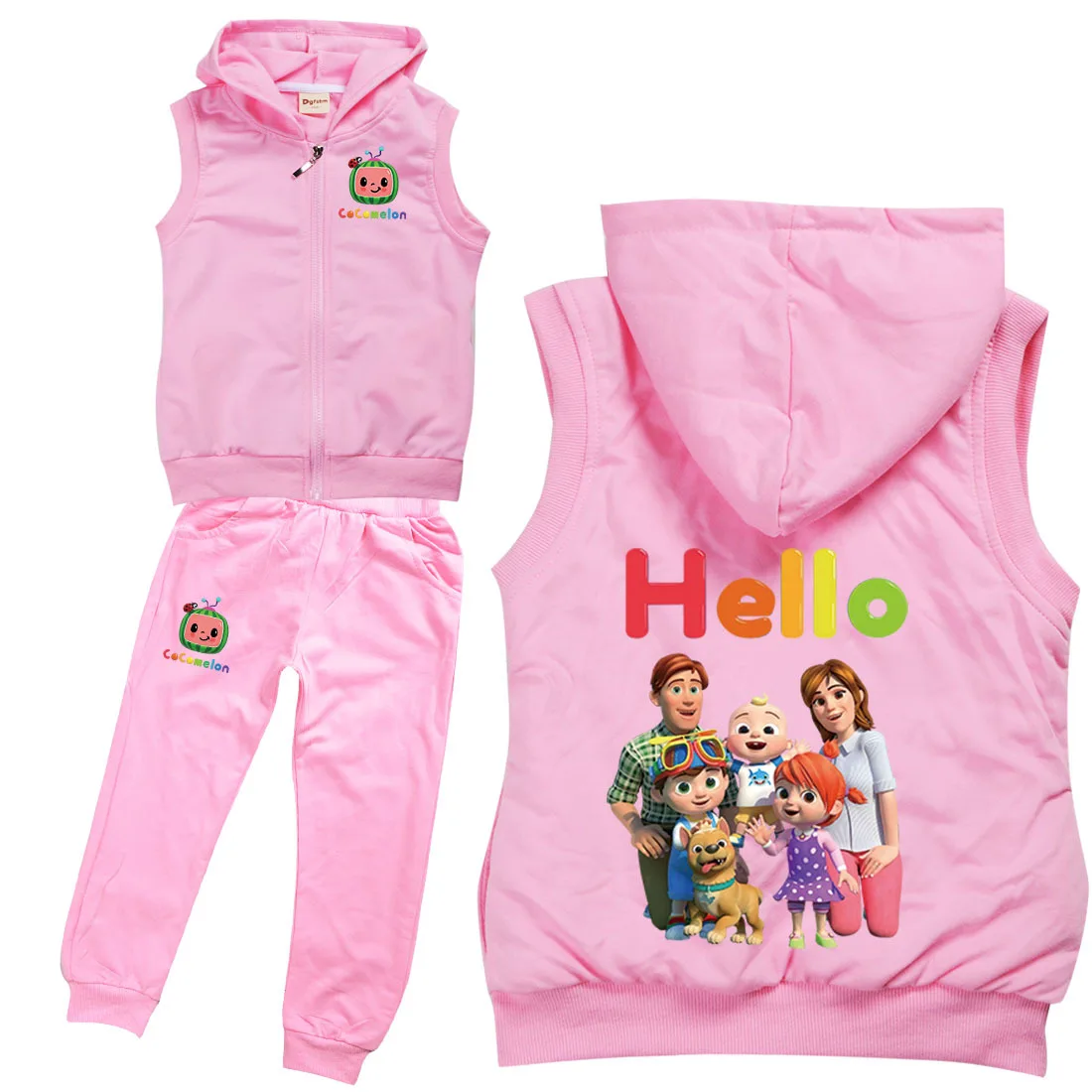 Family TV Cocomelon Outfit Kids Hooded Vest Jacket+ Pants 2pcs Sets Baby Girls Cartoon Lovely Clothes Boys Clothing Dropshipping
Family TV Cocomelon Outfit Kids Hooded Vest Jacket+ Pants 2pcs Sets Baby Girls Cartoon Lovely Clothes Boys Clothing Dropshipping