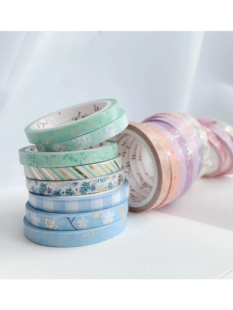 20pcs 0.5cmx5m Mix color Bronzing Washi Tpae Set Cross Line Small Flower Scrapbooking Ablum Journal Diary Masking Tape
20pcs 0.5cmx5m Mix color Bronzing Washi Tpae Set Cross Line Small Flower Scrapbooking Ablum Journal Diary Masking Tape