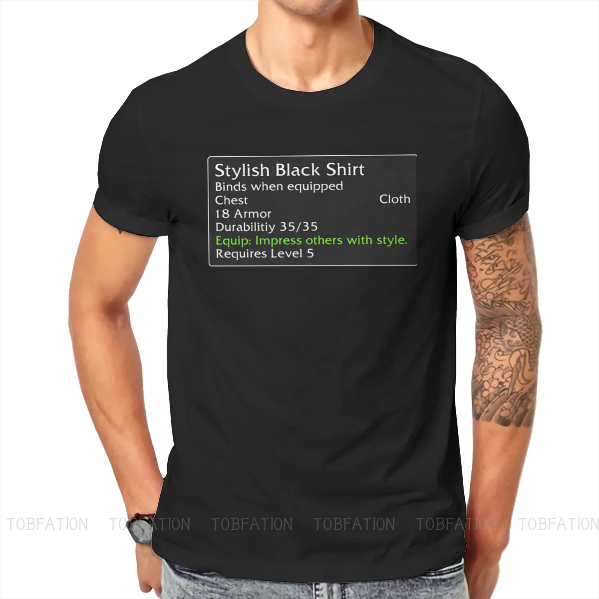 Stylish Black Men TShirt World of Warcraft Game Crewneck Short Sleeve Fabric T Shirt Humor High Quality Birthday Gifts
Stylish Black Men TShirt World of Warcraft Game Crewneck Short Sleeve Fabric T Shirt Humor High Quality Birthday Gifts
