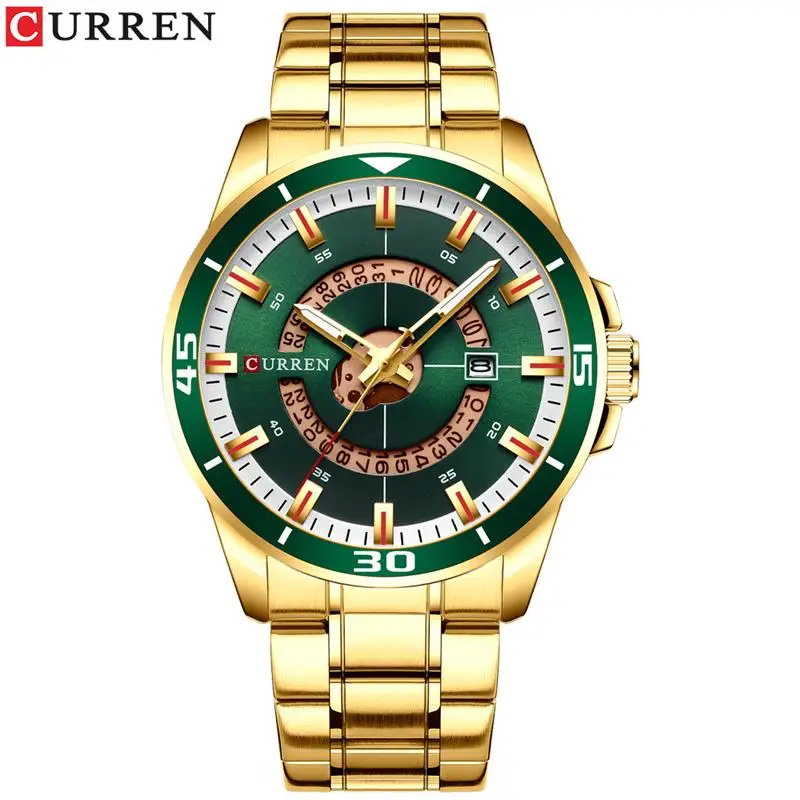 CURREN Watches Men Stainless Steel Band Quartz Wristwatch Military Waterproof Male Fashion Casual Sporty Watch relogio masculino | Наручные
